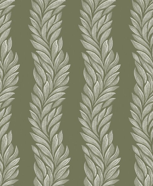 Vliesová tapeta na zeď, zelená, bílá, listy, 140321, Laura Ashley 4
