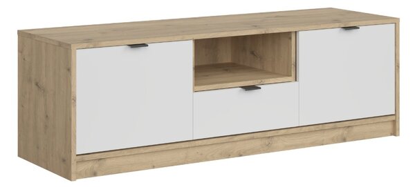 Televizní stolek Naxos RTV2D1K, dub artisan/bílá