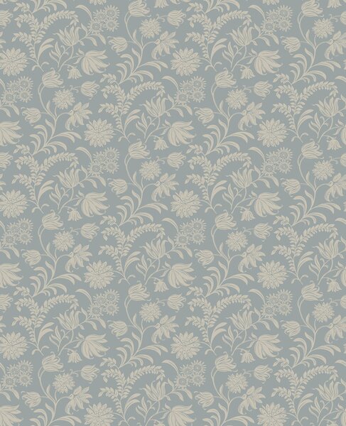 Vliesová tapeta na zeď, modrá, šedá, květinový vzor, 140317, Laura Ashley 4