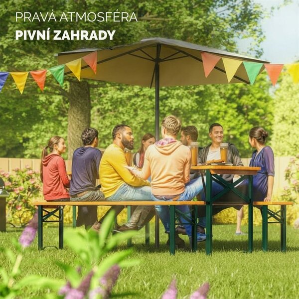 Pivní set KLASIK, 170cm, přírodní hnědá Casaria