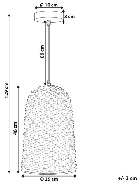 Závěsná lampa KERIO Bambus Přírodní