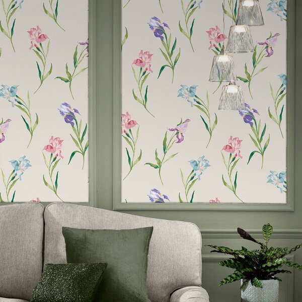 Vliesová tapeta na zeď, béžová, růžová, kosatce, 127400, Laura Ashley 4