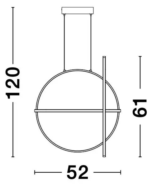 LED lustr Arte 52 zlaté – Zlatá