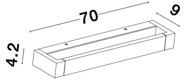 LED nástěnné svítidlo Line 70 bílé – Bílá