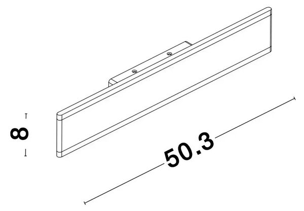 LED nástěnné svítidlo Line 50.3 bílé