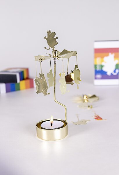 Pluto Rotující svícen Andělské zvonění Moomin - Gold PL129