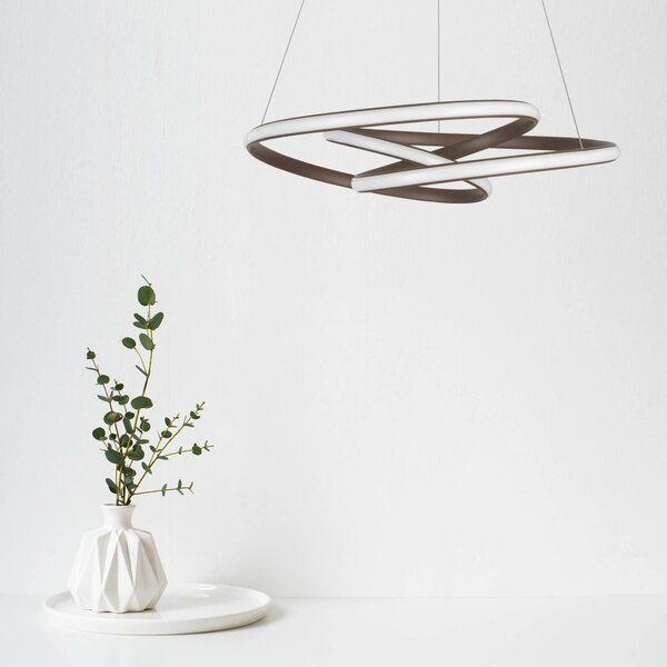 LED lustr Menton 52 Hnědá
