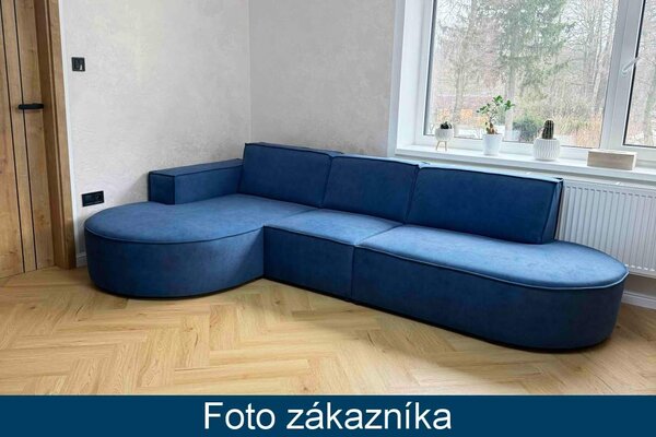 Sedací souprava do L - Parma - tmavě šedá Varianta: Pravá