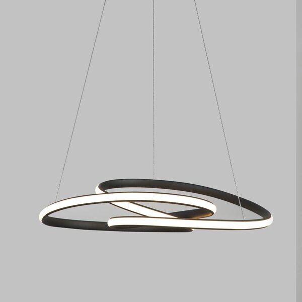 LED lustr Menton 52 černé – Černá