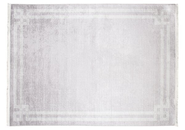 Makro Abra Kusový koberec pratelný TOSCANA 21281 Klasický Moderní pogumovaný světle šedý Rozměr: 120x170 cm