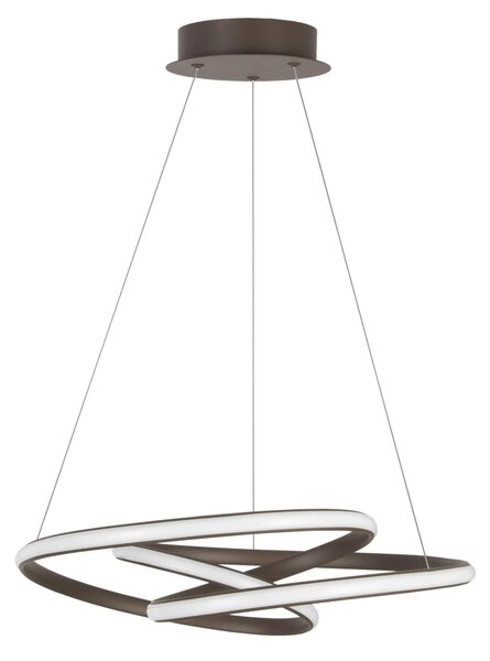 LED lustr Menton 52 Hnědá