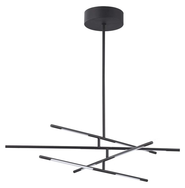 LED lustr Raccio 84 černé – Černá