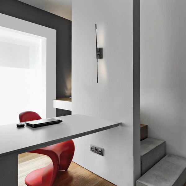 Designové nástěnné svítidlo Raccio B 6 černé – Černá