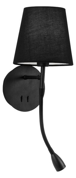 Designové nástěnné svítidlo Nia 19 černé – Černá