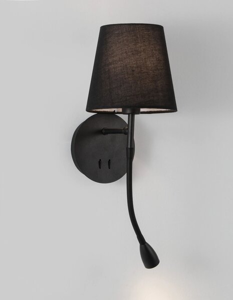 Designové nástěnné svítidlo Nia 19 černé – Černá