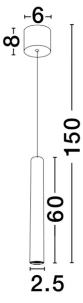 Moderní lustr Ultrathin 25 černé – Černá