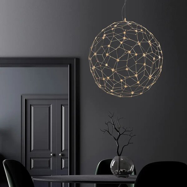 LED lustr Sole 80 zlaté – Zlatá