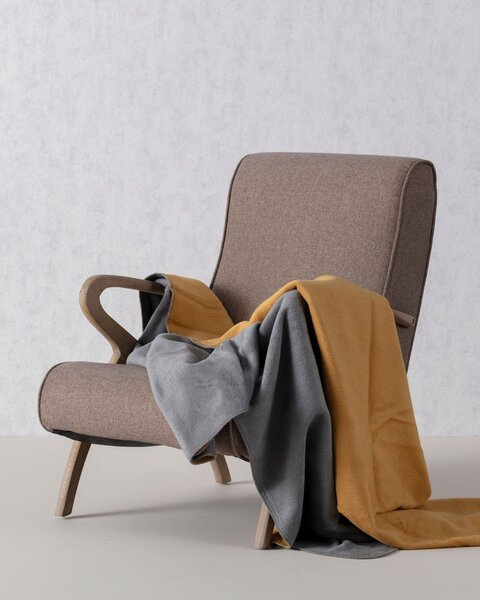 Deka Cotton Cloud 150x200cm Mustard&Grey