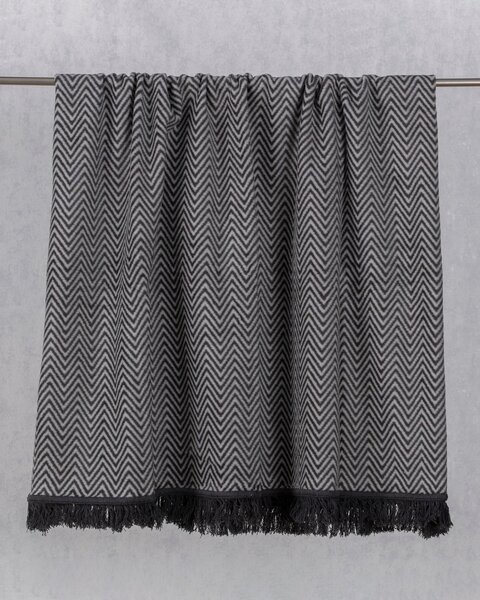 Deka Cotton Cloud 150x200cm Grey Chevron