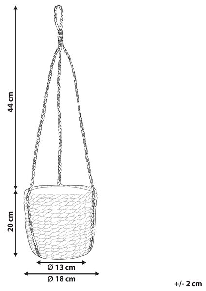 Květináč RUFFE Mořská tráva 18 cm Přírodní