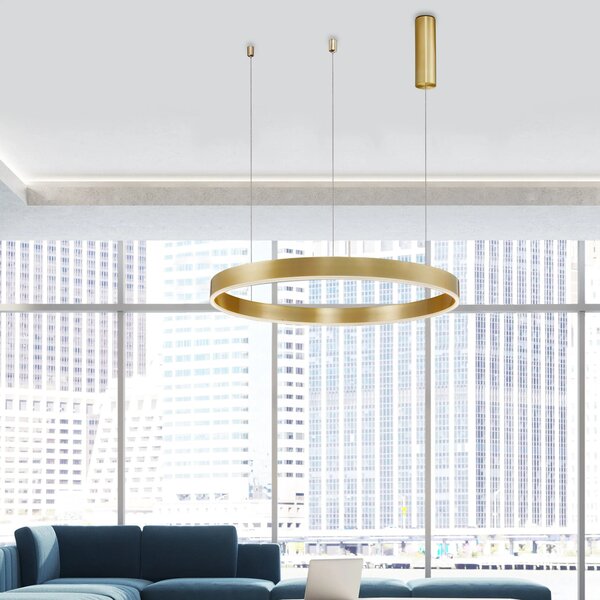 LED lustr Motif 80 zlaté stmívatelné – Zlatá