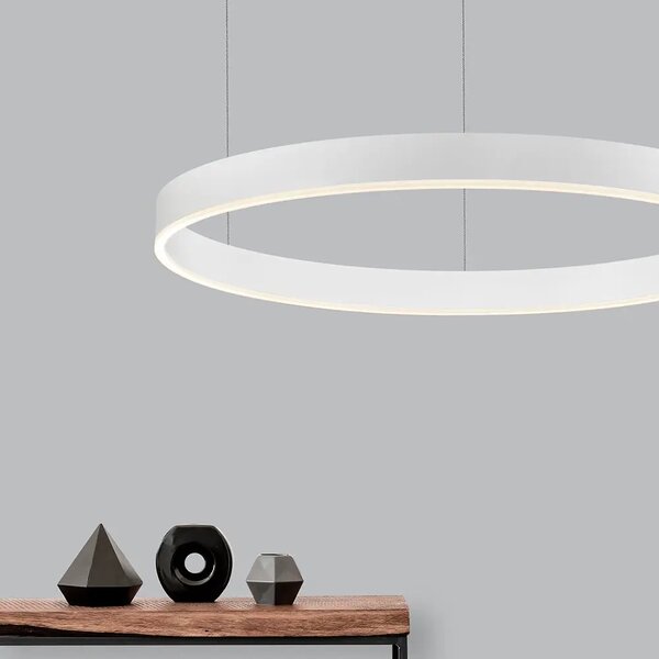 LED lustr Motif 80 bílé stmívatelné – Bílá