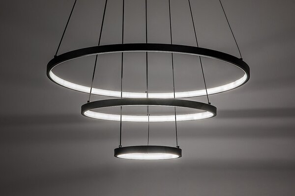 Rabalux Černé závěsné LED svítidlo Beliza 600mm 90W CCT s DO 72346