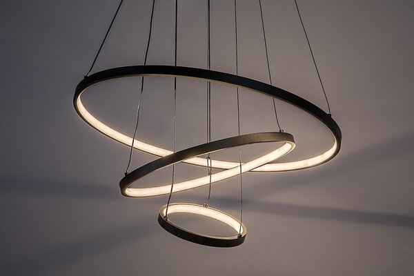 Rabalux Černé závěsné LED svítidlo Beliza 600mm 90W CCT s DO 72346
