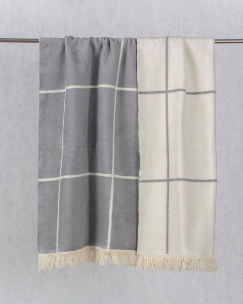 Deka Cotton Cloud 150x200 Grey&Ecru Check