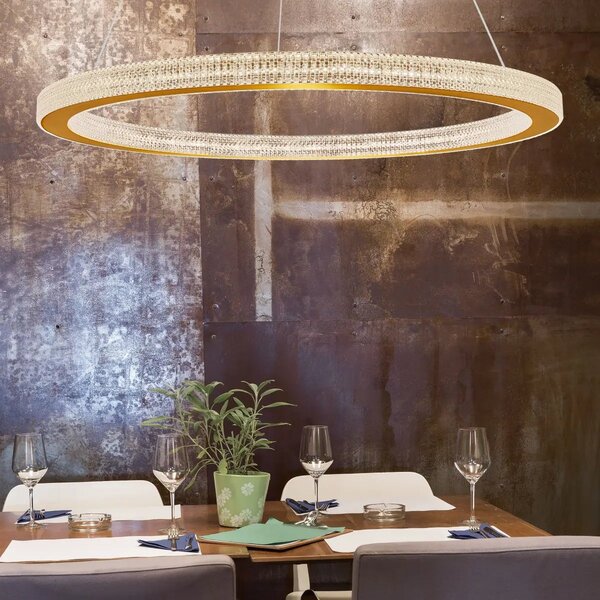 LED lustr Fiore 80 zlaté – Zlatá