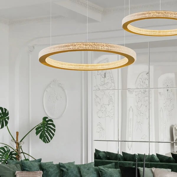 LED lustr Fiore 60 zlaté – Zlatá