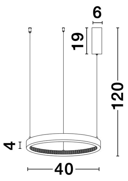 LED lustr Preston 40 zlaté – Zlatá