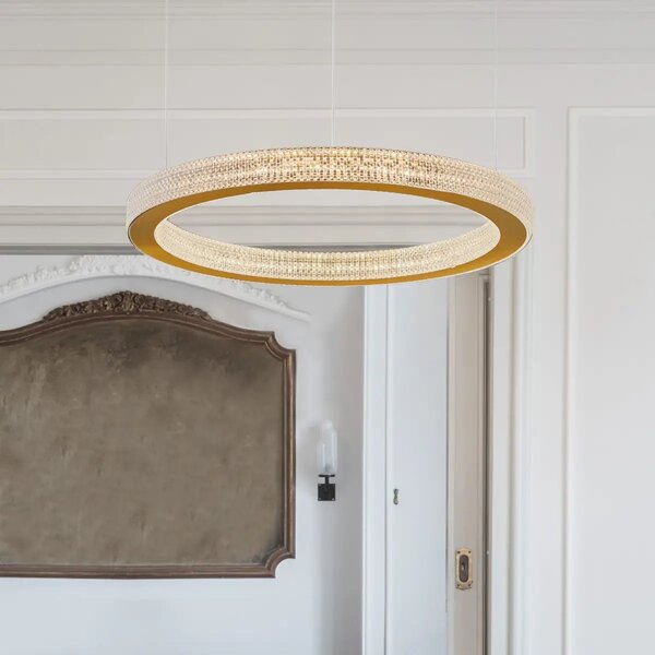 LED lustr Fiore 40 zlaté – Zlatá