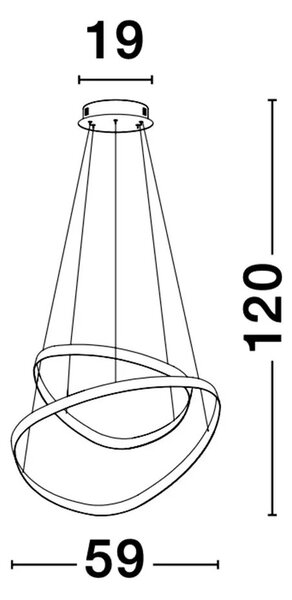 LED lustr Aries 59 černé – Černá