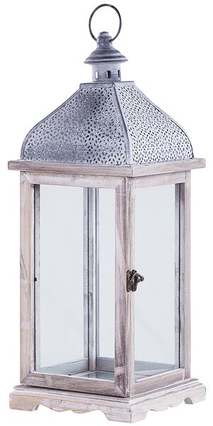 Lucerna SAMAR 47 cm Borovicové dřevo Bílá