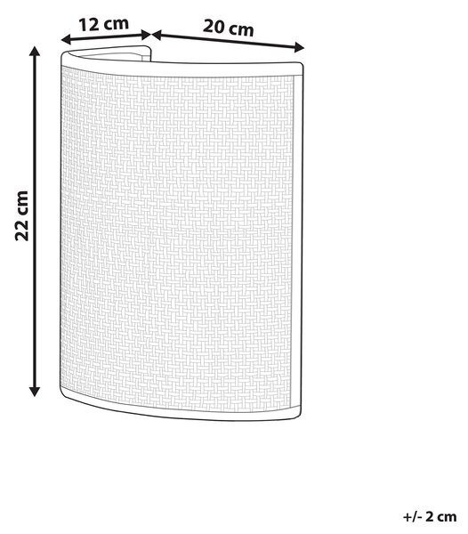 Nástěnná lampa CARIO Přírodní Ratan