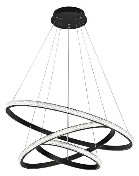LED lustr Nager 78 černé – Černá