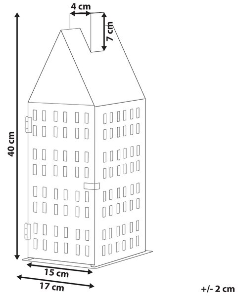 Lucerna DOLOK 40 cm Kov Bílá