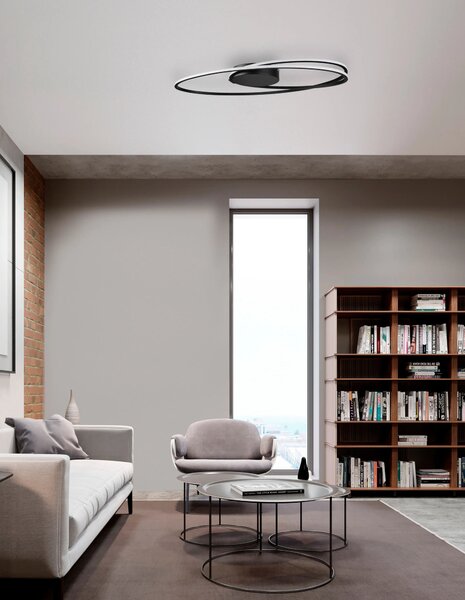 LED stropní svítidlo Viareggio 60 černé – Černá