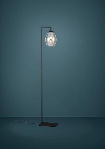 Eglo 390256 - Stojací lampa ESTANYS 1xE27/40W/230V kouřová