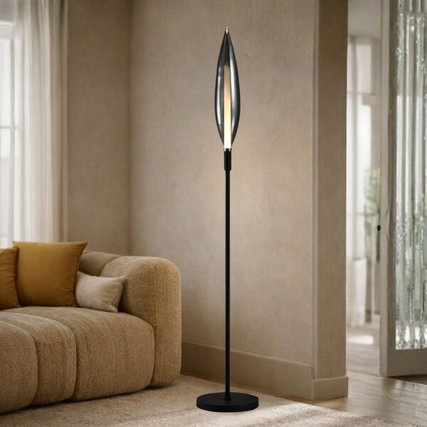 Stojací lampa NORDIC 1xG9/5W/230V černý chrom