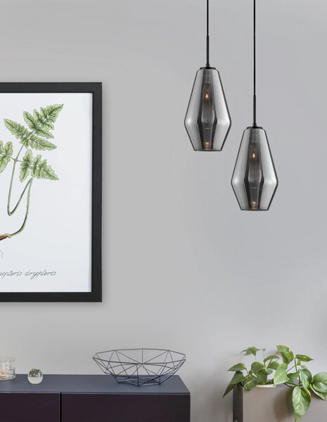 Moderní lustr Veiro 17 chrom – Šedá