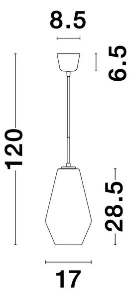 Moderní lustr Veiro 17 chrom – Šedá