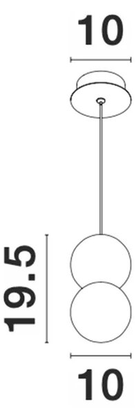 Moderní lustr Zero 10 bílé – Bílá