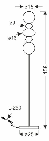 LED Stojací lampa FLORES LED/15W/230V zlatá/oranžová/hnědá