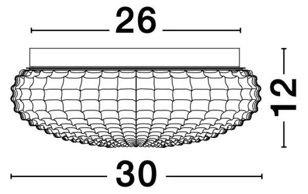 Designové stropní svítidlo Clam 30 chrom – Šedá
