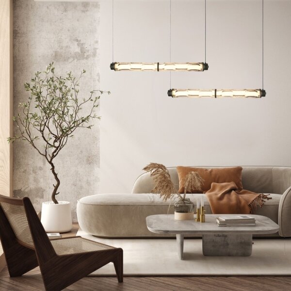 LED Lustr na lanku CORTE LED/18W/230V černá