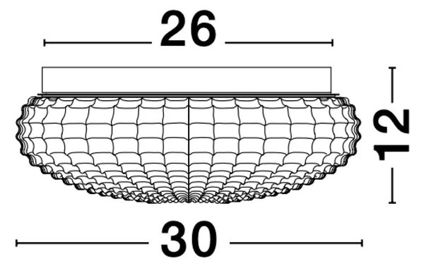 Designové stropní svítidlo Clam 30 bílé – Bílá