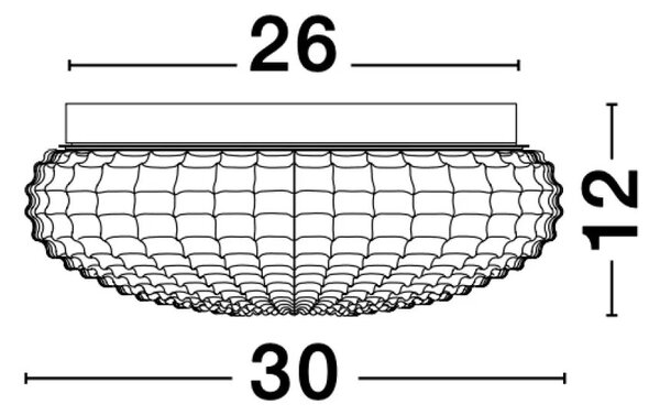 Designové stropní svítidlo Clam 30 čirá