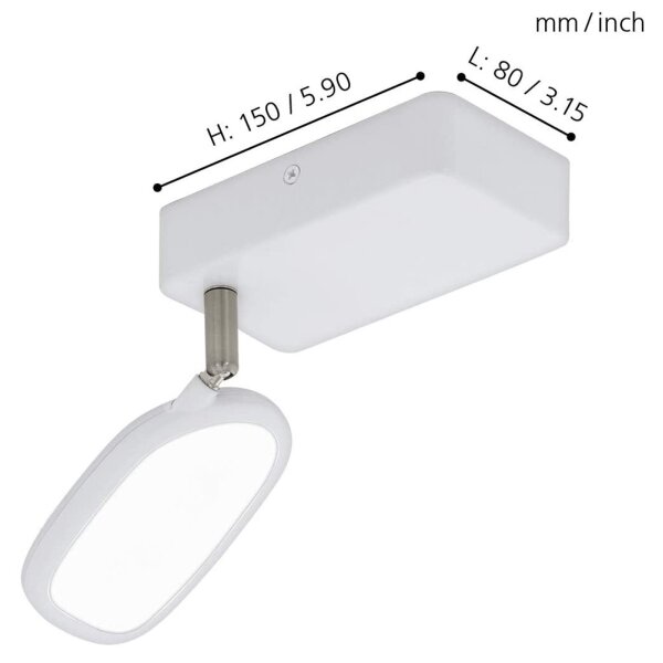Eglo 97691 - LED RGB Bodové svítidlo PALOMBARE-C 1xLED/5W/230V